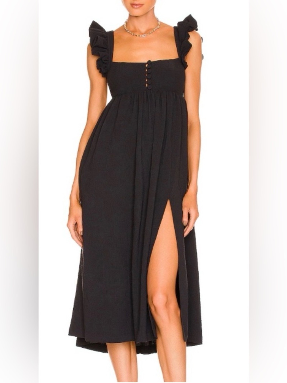 LPA Auburn Black Midi Dress